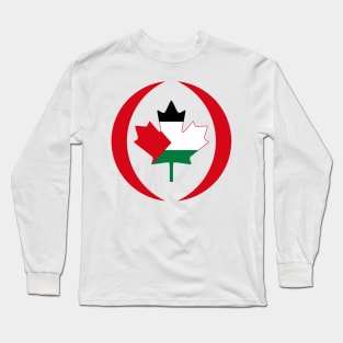 Palestinian Canadian Multinational Patriot Flag Long Sleeve T-Shirt